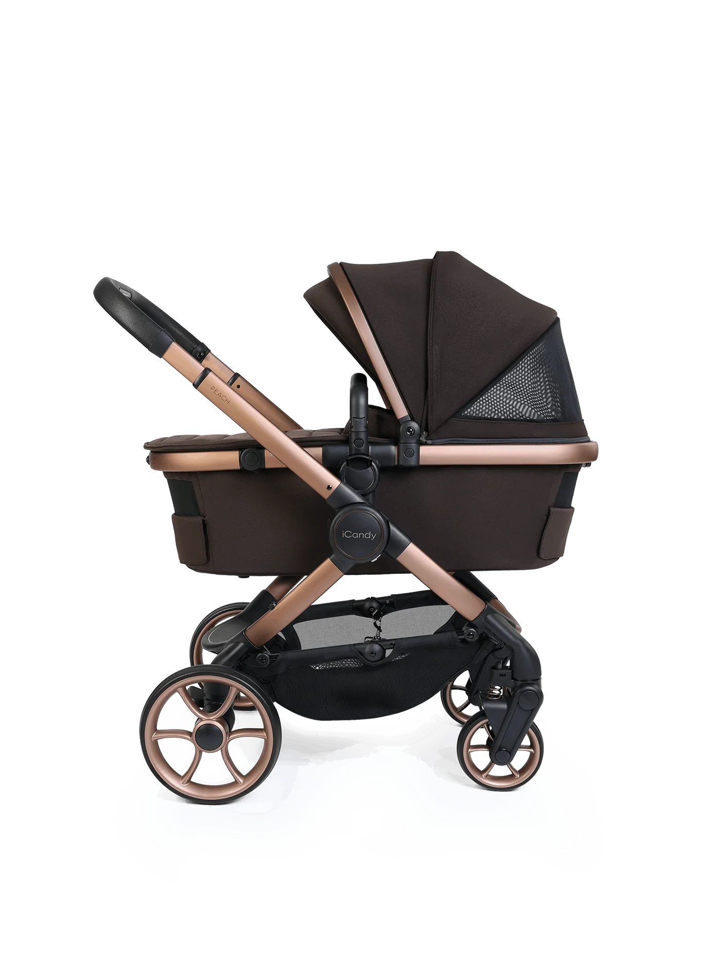 iCandy Peach 8 Editions Collection Complete Bundle with Cocoon 360 Car Seat & Base - Pecan