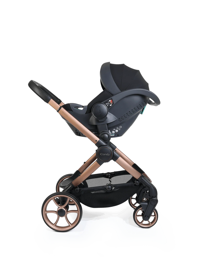 iCandy Peach 8 Editions Collection Complete Bundle with Cocoon 360 Car Seat & Base - Pecan
