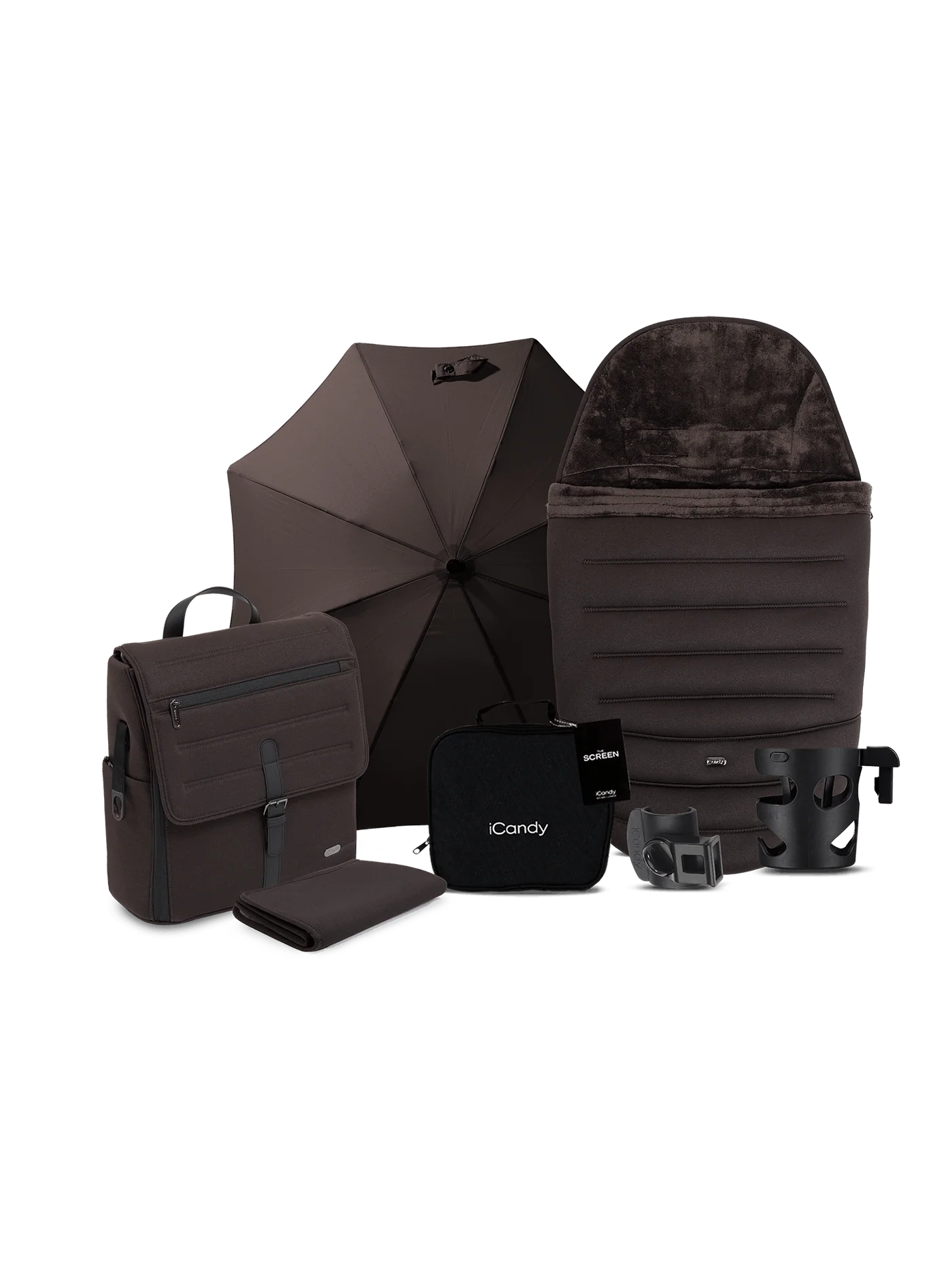 iCandy Peach 8 Editions Collection Complete Bundle with Cocoon 360 Car Seat & Base - Pecan