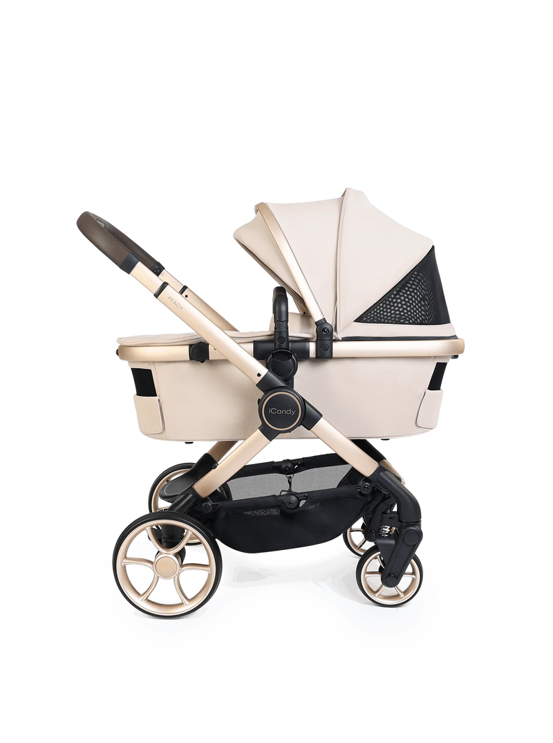 iCandy Peach 8 Editions Collection Complete Pushchair, Carrycot + Accessories Bundle - Biscotti