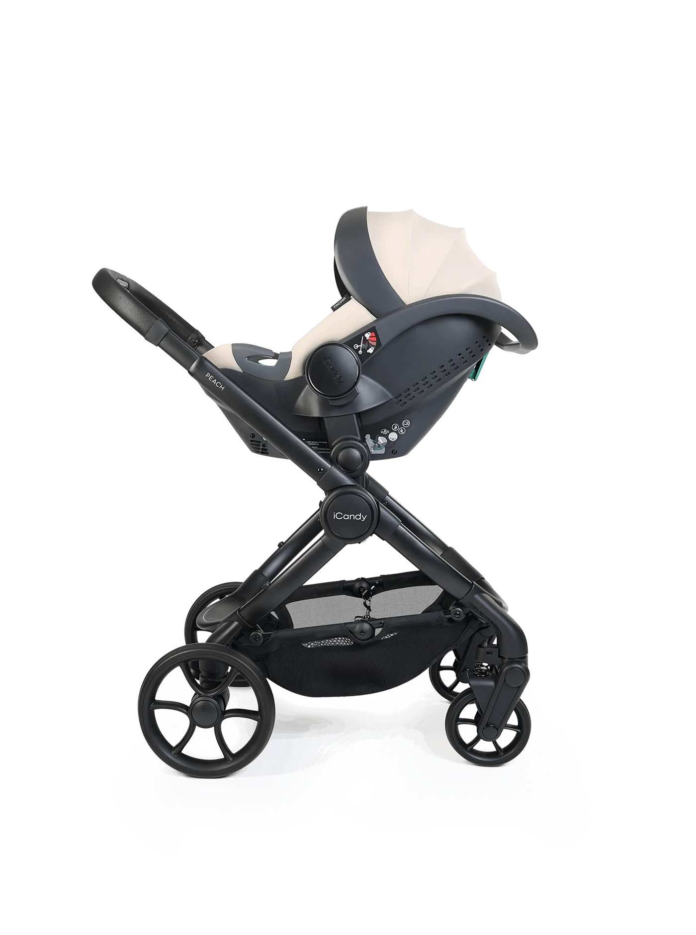 iCandy Peach 8 Complete Bundle with Cocoon 360 Car Seat & Base - Taupe