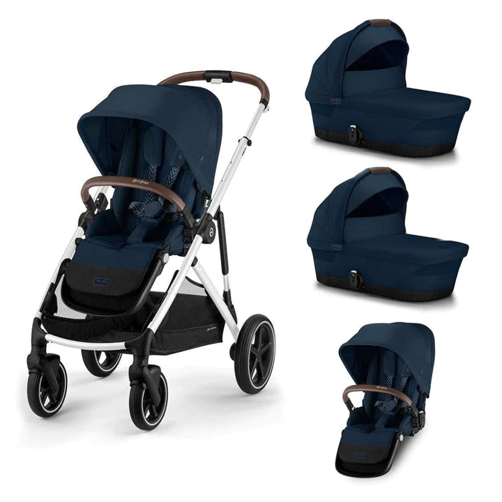 Cybex Gazelle Twin Pushchair | Ocean Blue/Silver | 2023