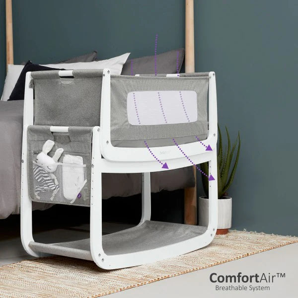 SnuzPod4 Bedside Crib - Dusk Grey