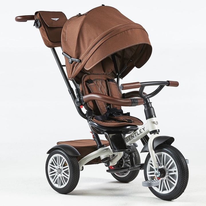 Bentley 6 in 1 Trike - Satin White / Brown