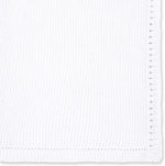 The Little Green Sheep Organic Knitted Cellular Baby Blanket - White