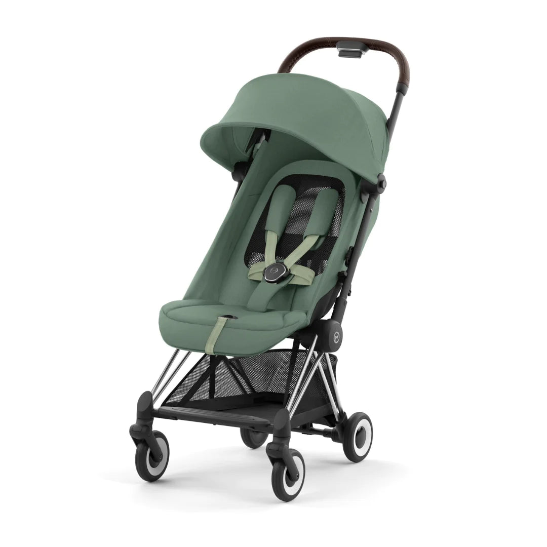 Cybex Coya Platinum Compact Stroller - Leaf Green on Chrome