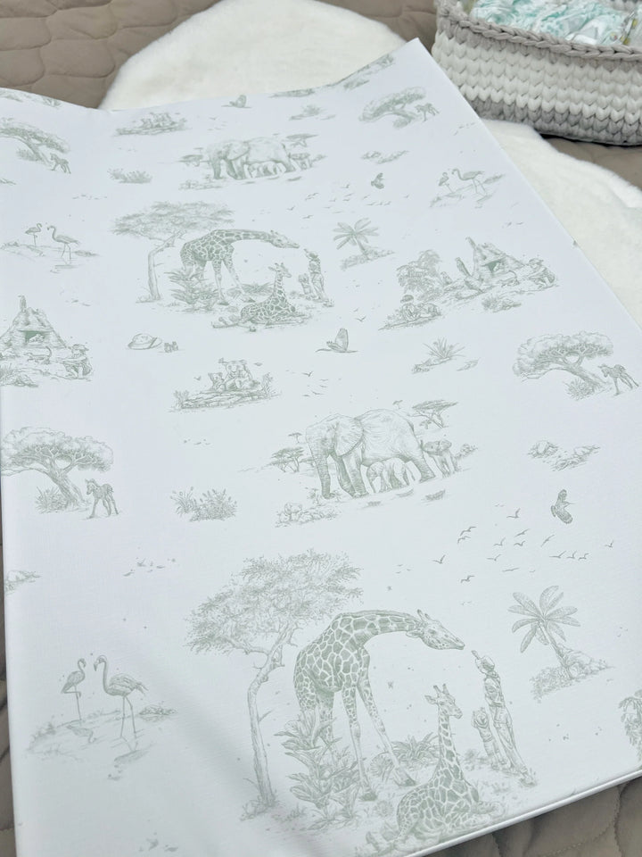 Gilded Bird Safari Toile Wedge Mat