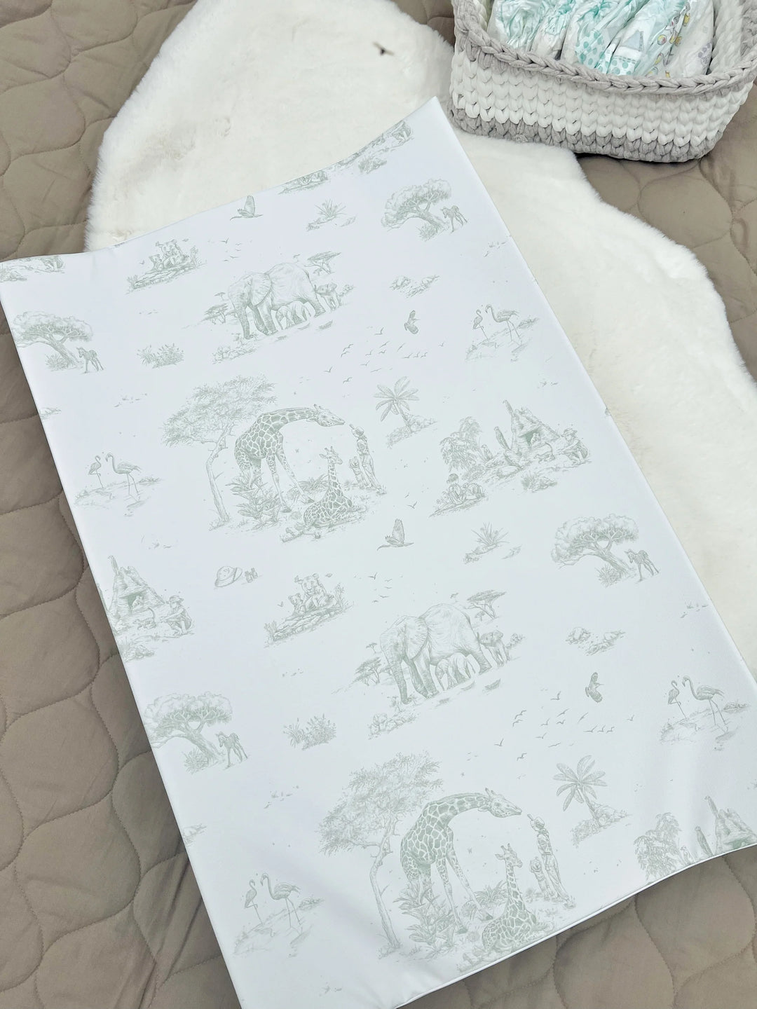 Gilded Bird Safari Toile Wedge Mat