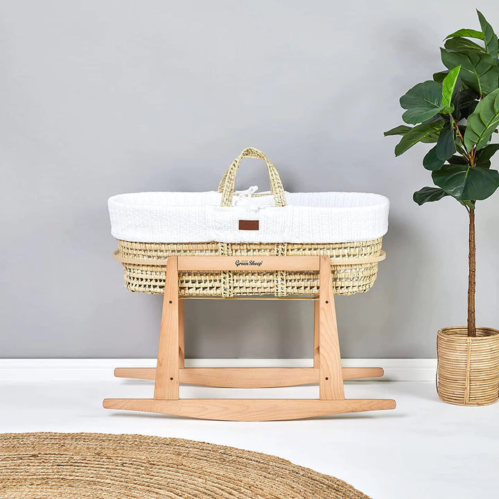 The Little Green Sheep Rocking Moses Basket Stand