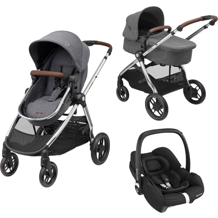 Maxi Cosi Zelia Luxe Cabriofix i-Size Travel System-Twillic Grey