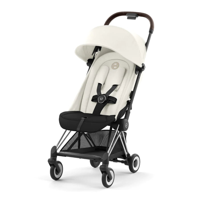 Cybex Coya Platinum Compact Stroller - Off White on Chrome