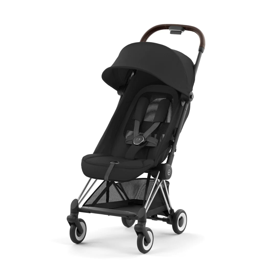 Cybex Coya Platinum Compact Stroller - Sepia Black on Chrome