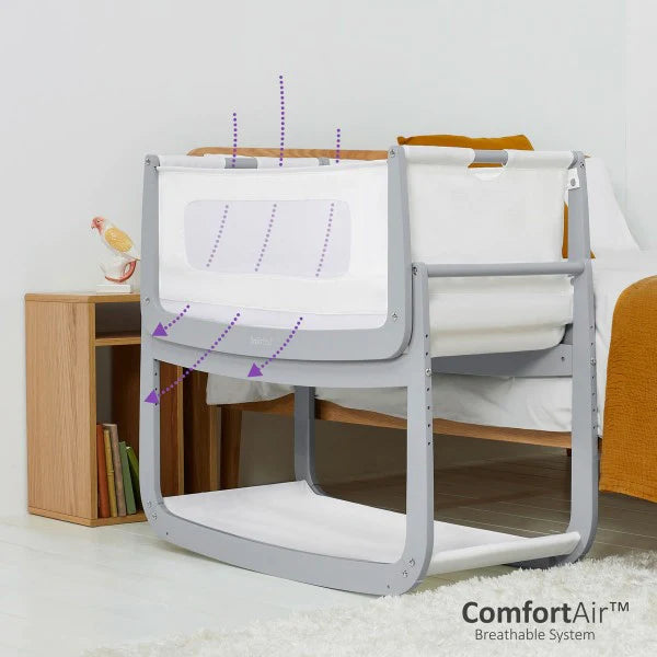 SnuzPod4 Bedside Crib - Dove Grey