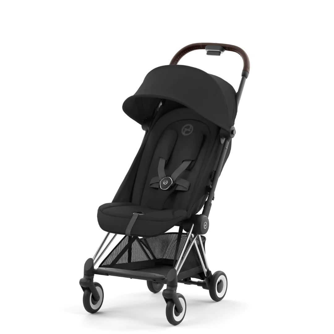 Cybex Coya Platinum Compact Stroller - Sepia Black on Chrome