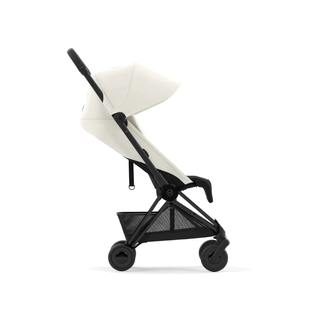 Cybex Coya Platinum Compact Stroller - Off White on Matt Black