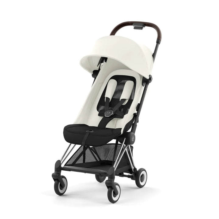 Cybex Coya Platinum Compact Stroller - Off White on Chrome