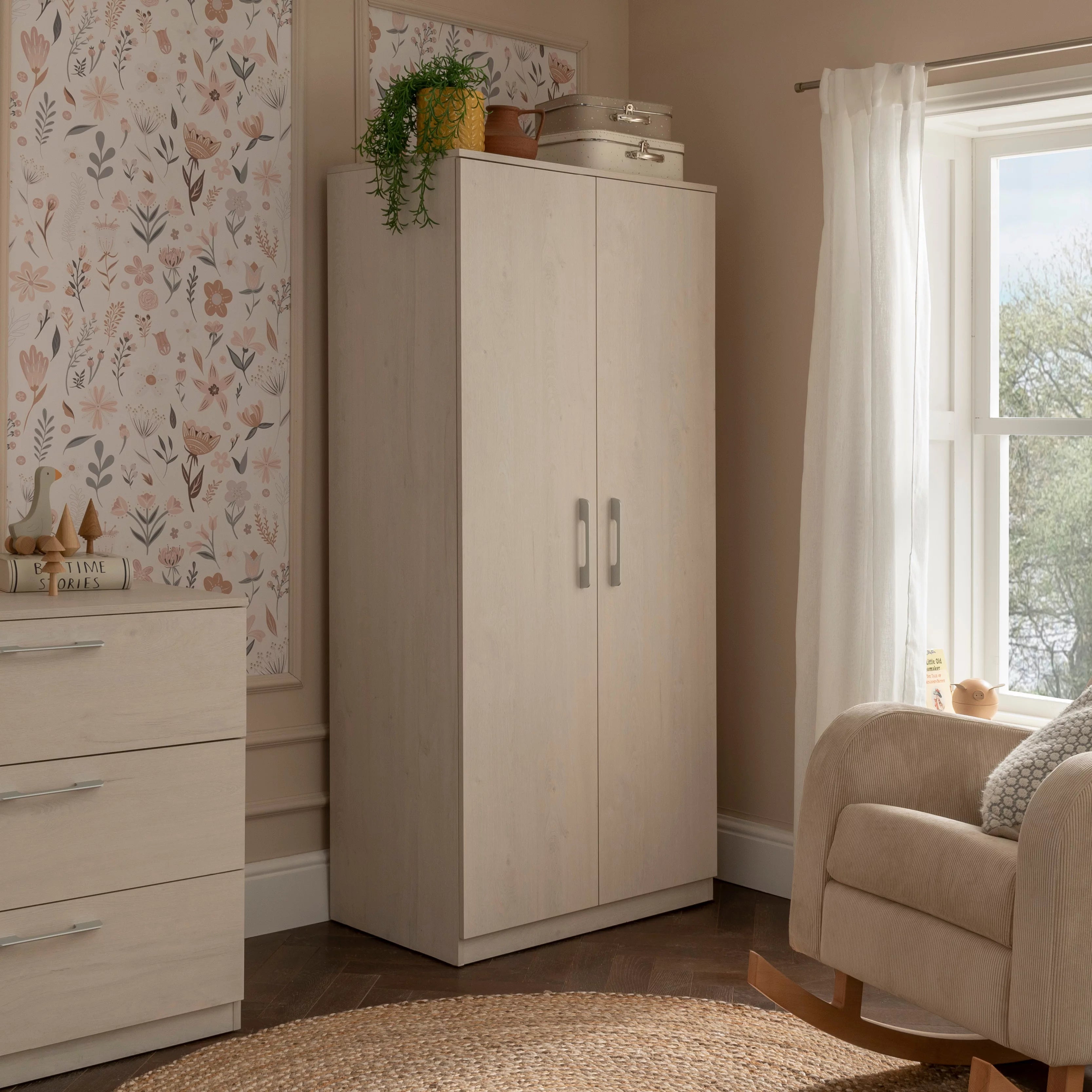 Cuddleco Freya 3 Piece Nursery Furniture Set Coastal White Bambinosandbeyond