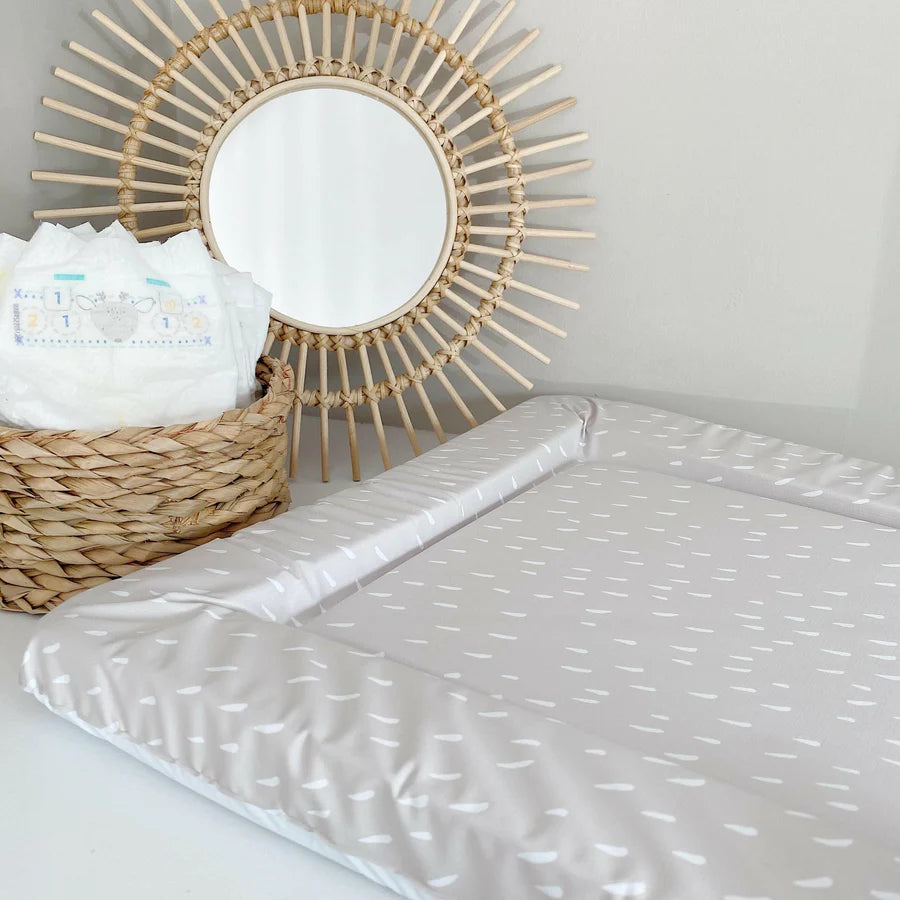 Bobbin & Bumble Standard Changing Mat - Greige Dash Neutral Print