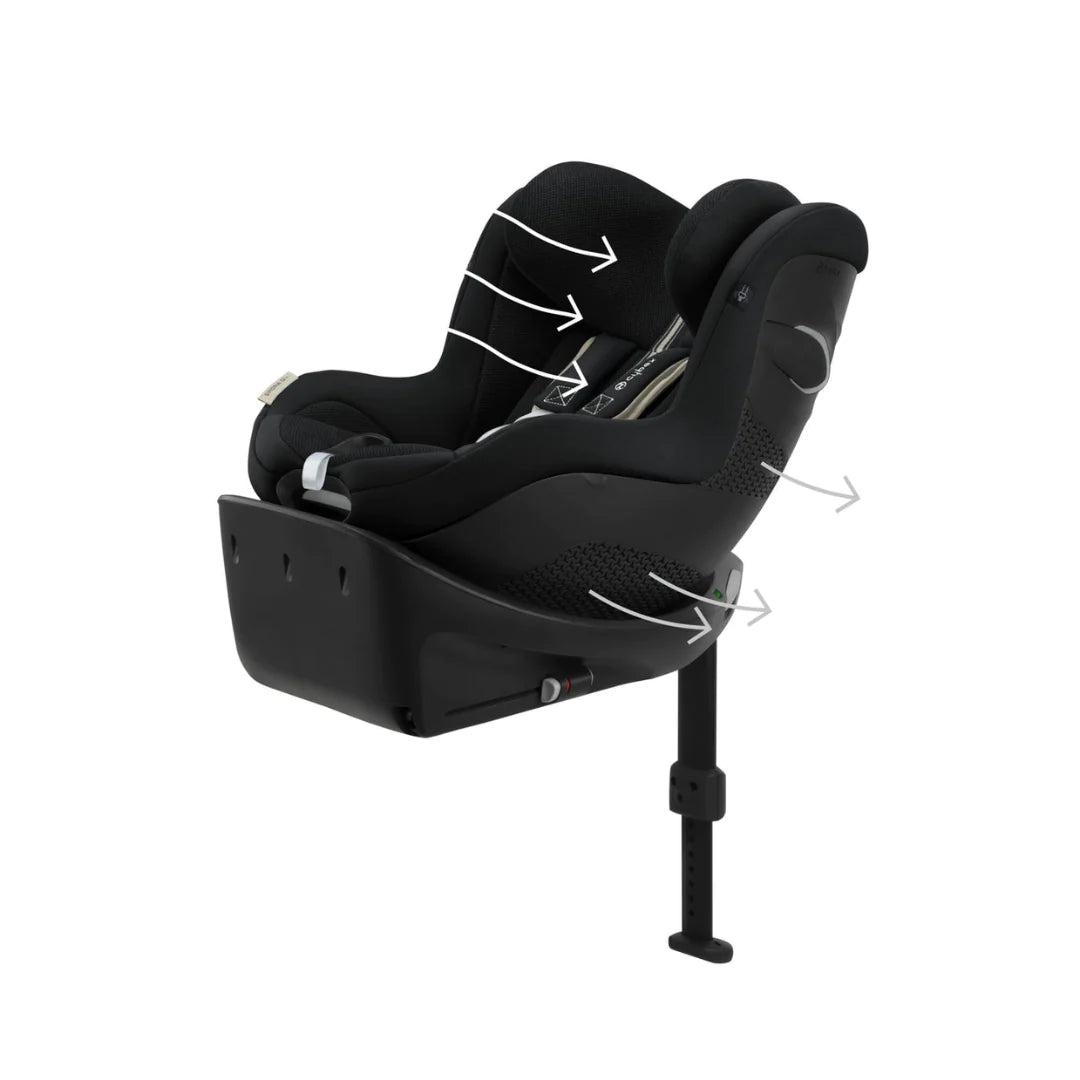 Cybex Sirona Gi PLUS i-Size 360 Car Seat - Moon Black