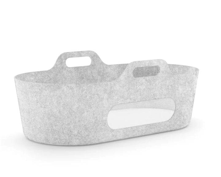 SnuzBaskit Light Grey Moses Basket & Dove Grey Stand Set