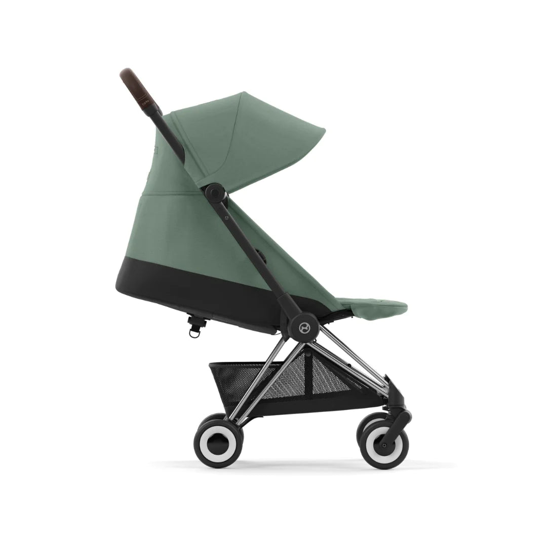 Cybex Coya Platinum Compact Stroller - Leaf Green on Chrome