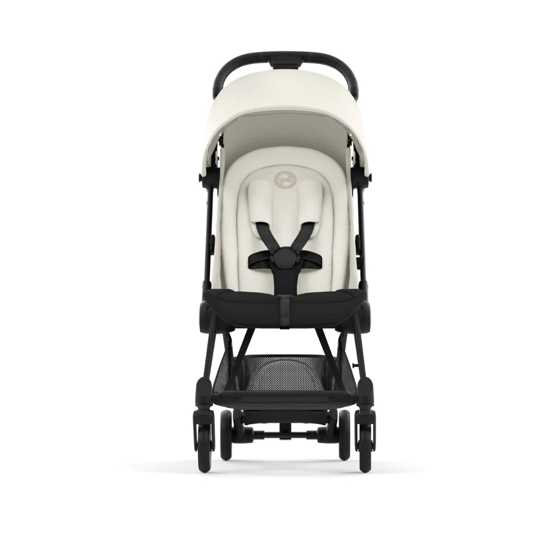 Cybex Coya Platinum Compact Stroller - Off White on Matt Black