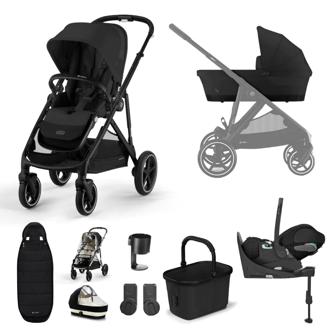 Cybex Gazelle Luxury Bundle with Cloud T Car Seat - Moon Black