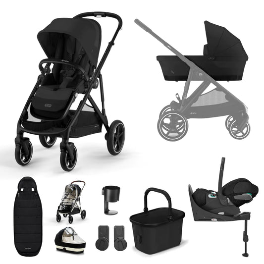 Cybex Gazelle Luxury Bundle with Cloud T Car Seat - Moon Black