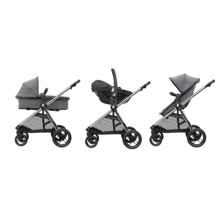 Maxi Cosi Zelia Luxe Cabriofix i-Size Travel System-Twillic Grey