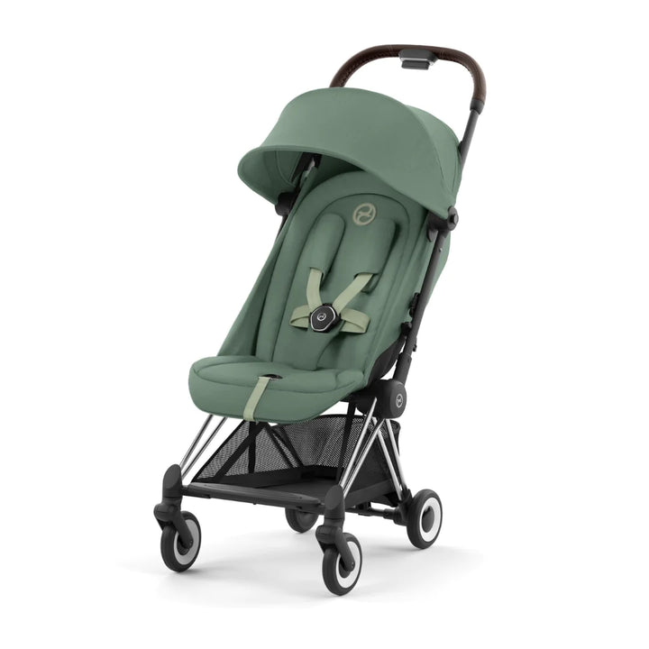 Cybex Coya Platinum Compact Stroller - Leaf Green on Chrome