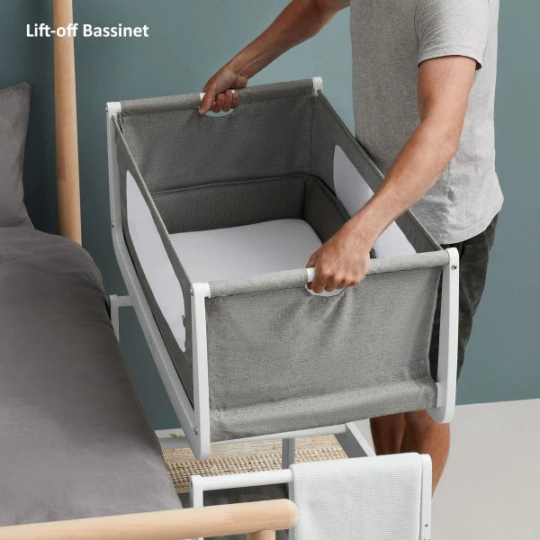 SnuzPod4 Bedside Crib - Dusk Grey