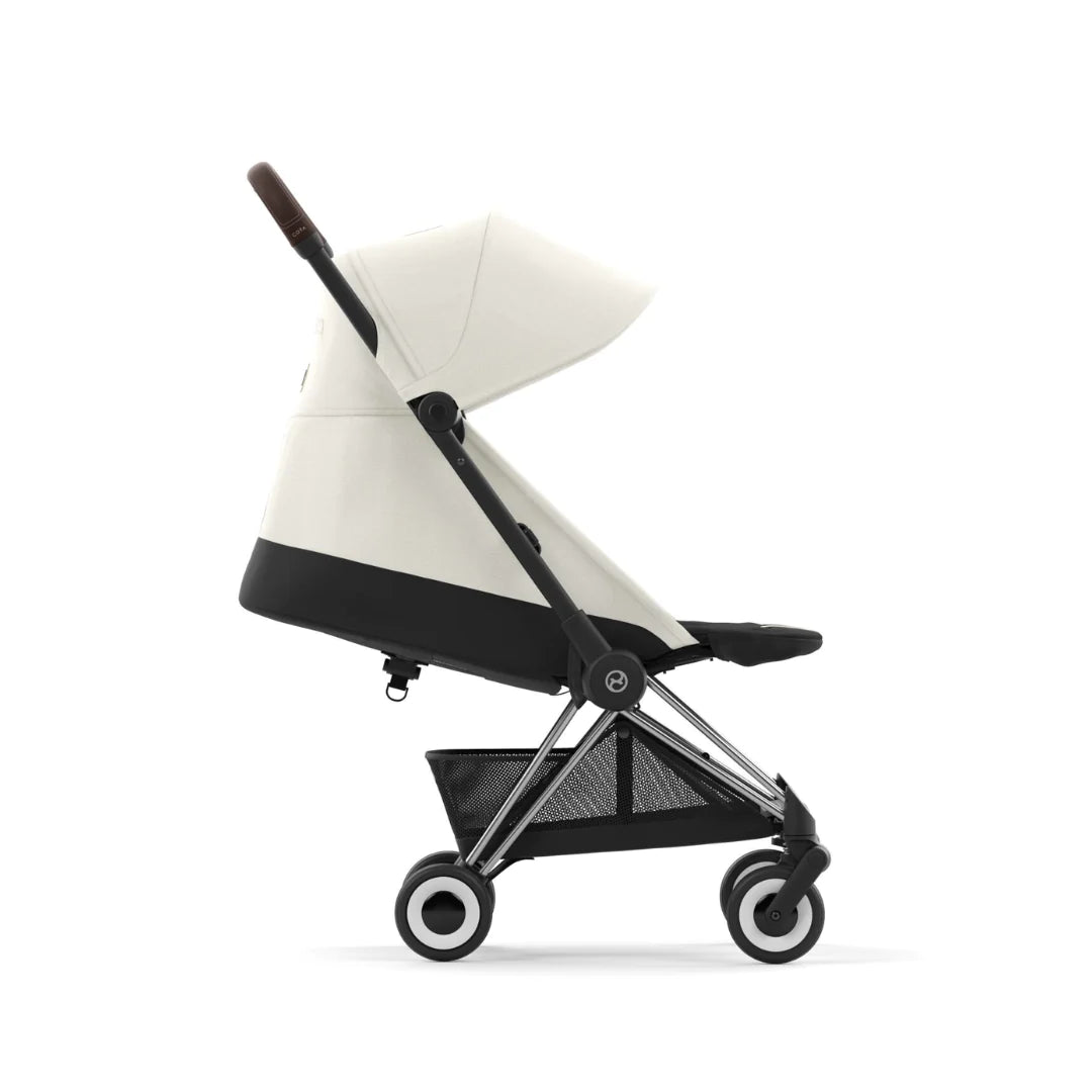 Cybex Coya Platinum Compact Stroller - Off White on Chrome