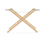 SnuzBaskit Light Grey Moses Basket & Natural Stand Set
