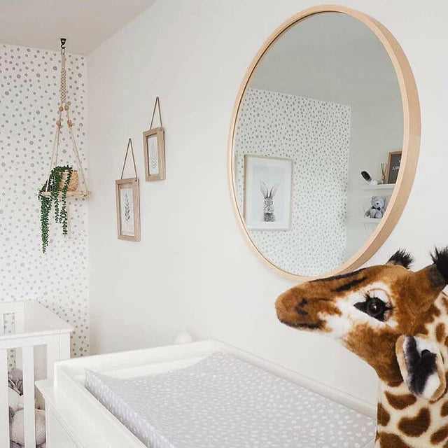 Bobbin & Bumble Anti-Roll Wedge Changing Mat – Grey Spots