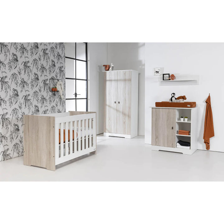 Babystyle Verona 3 Piece Nursery Set - White/Ash