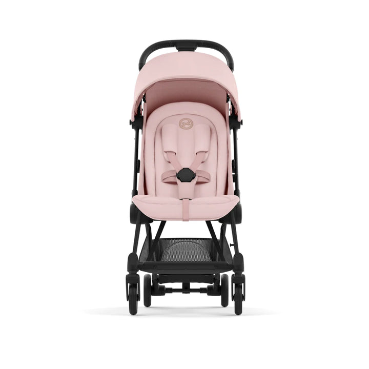 Cybex Coya Platinum Compact Stroller - Peach Pink on Matt Black