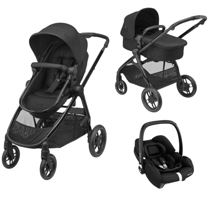 Maxi Cosi Zelia Luxe Cabriofix i-Size Travel System-Twillic Black