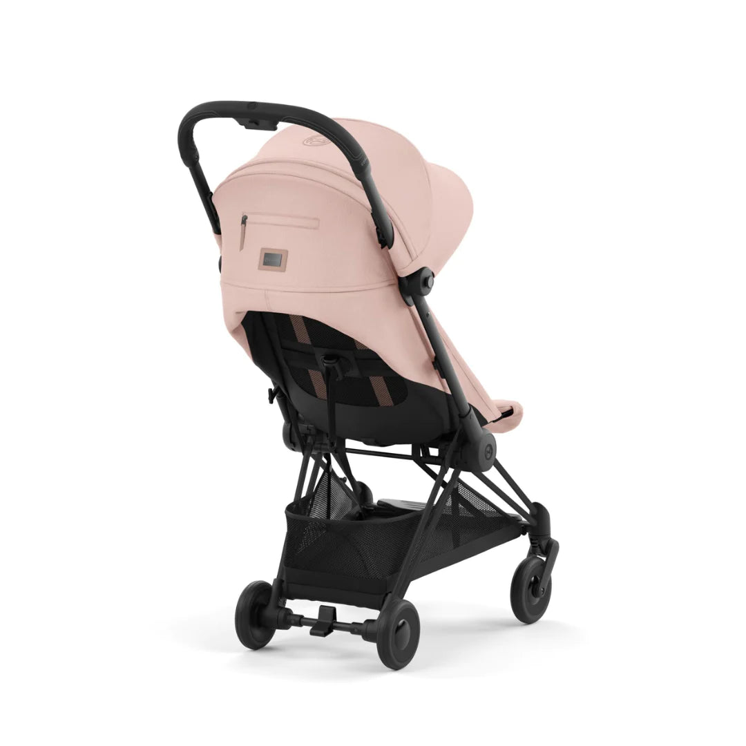 Cybex Coya Platinum Compact Stroller - Peach Pink on Matt Black