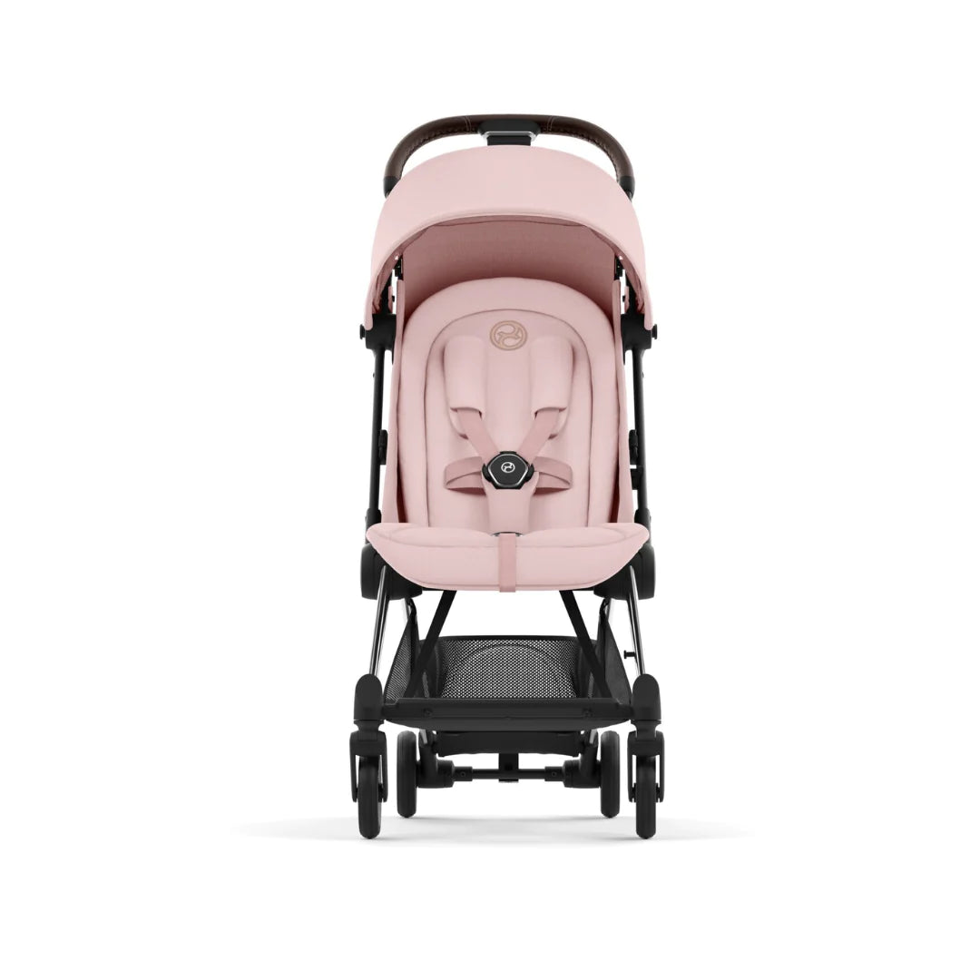 Cybex Coya Platinum Compact Stroller - Peach Pink on Chrome