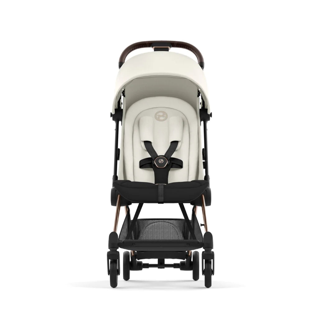 Cybex Coya Platinum Compact Stroller - Off White on Rose Gold