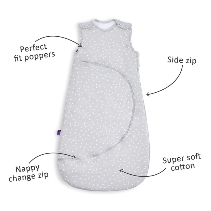 SnuzPouch Sleeping Bag, 2.5 Tog (6-18 months) - White Spot