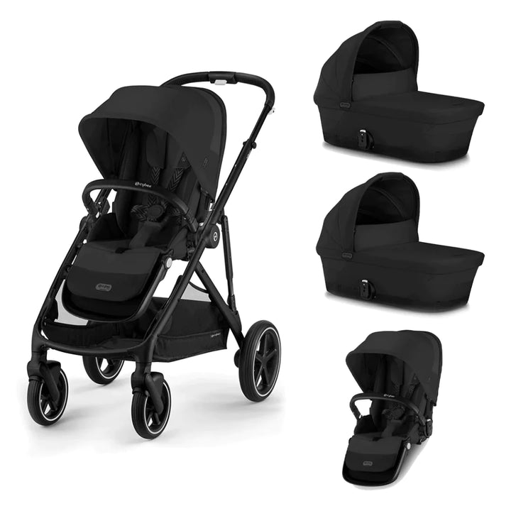 Cybex Gazelle Twin Pushchair | Moon Black/Black | 2023