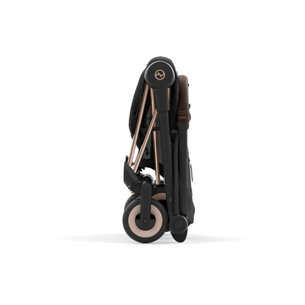Cybex Coya Platinum Compact Stroller - Sepia Black on Rose Gold
