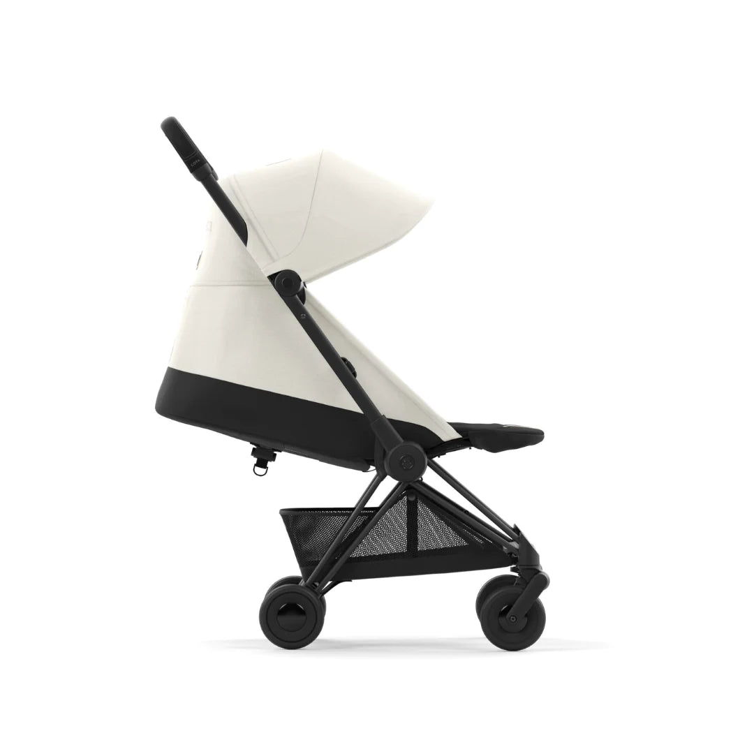 Cybex Coya Platinum Compact Stroller - Off White on Matt Black