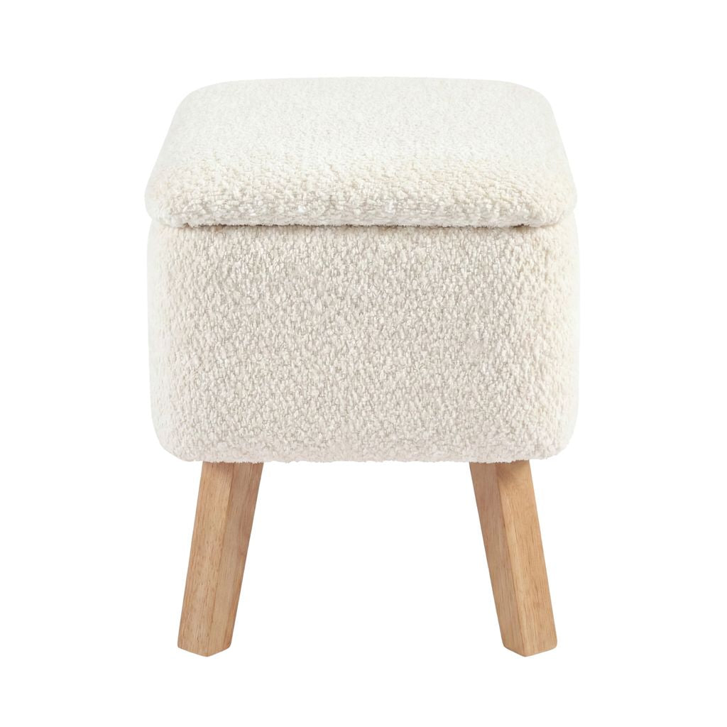 Bebe & Beyond Soother Nursing Chair + Stool – Boucle Collection Off White