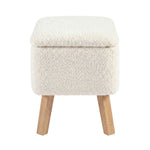 Bebe & Beyond Soother Nursing Chair + Stool – Boucle Collection Off White