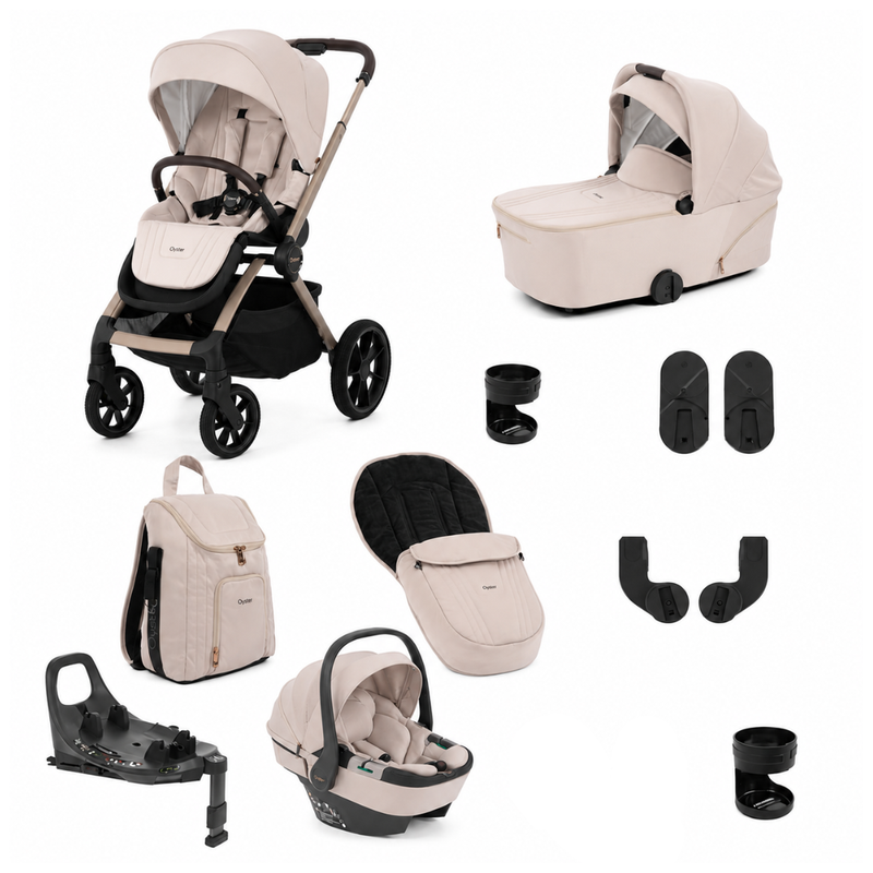 Oyster Vee Travel System Bundle Inc Capsule 360 + Base - Vanilla