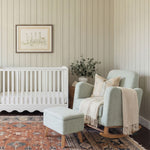 Bebe & Beyond Soother Nursing Chair + Stool – Boucle Collection Sage