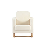 Bebe & Beyond Soother Nursing Chair + Stool – Boucle Collection Off White