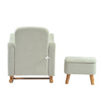 Bebe & Beyond Soother Nursing Chair + Stool – Boucle Collection Sage